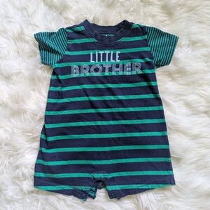 Carter's Child of Mine Little Brother Striped One Piece, Size 6-9M